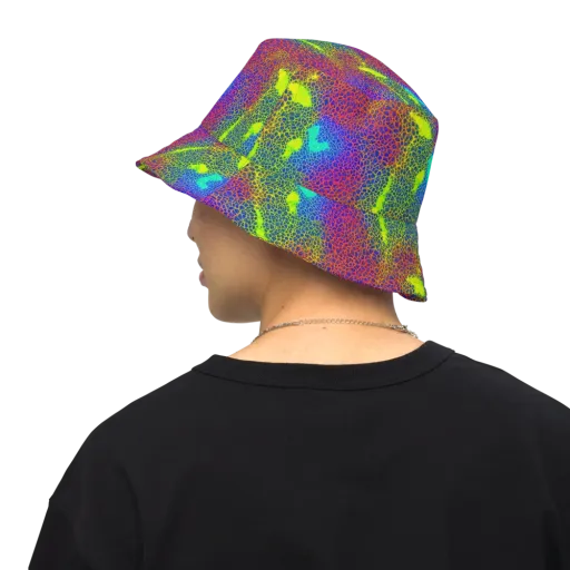 Prismatic Web on a Reversible Bucket Hat