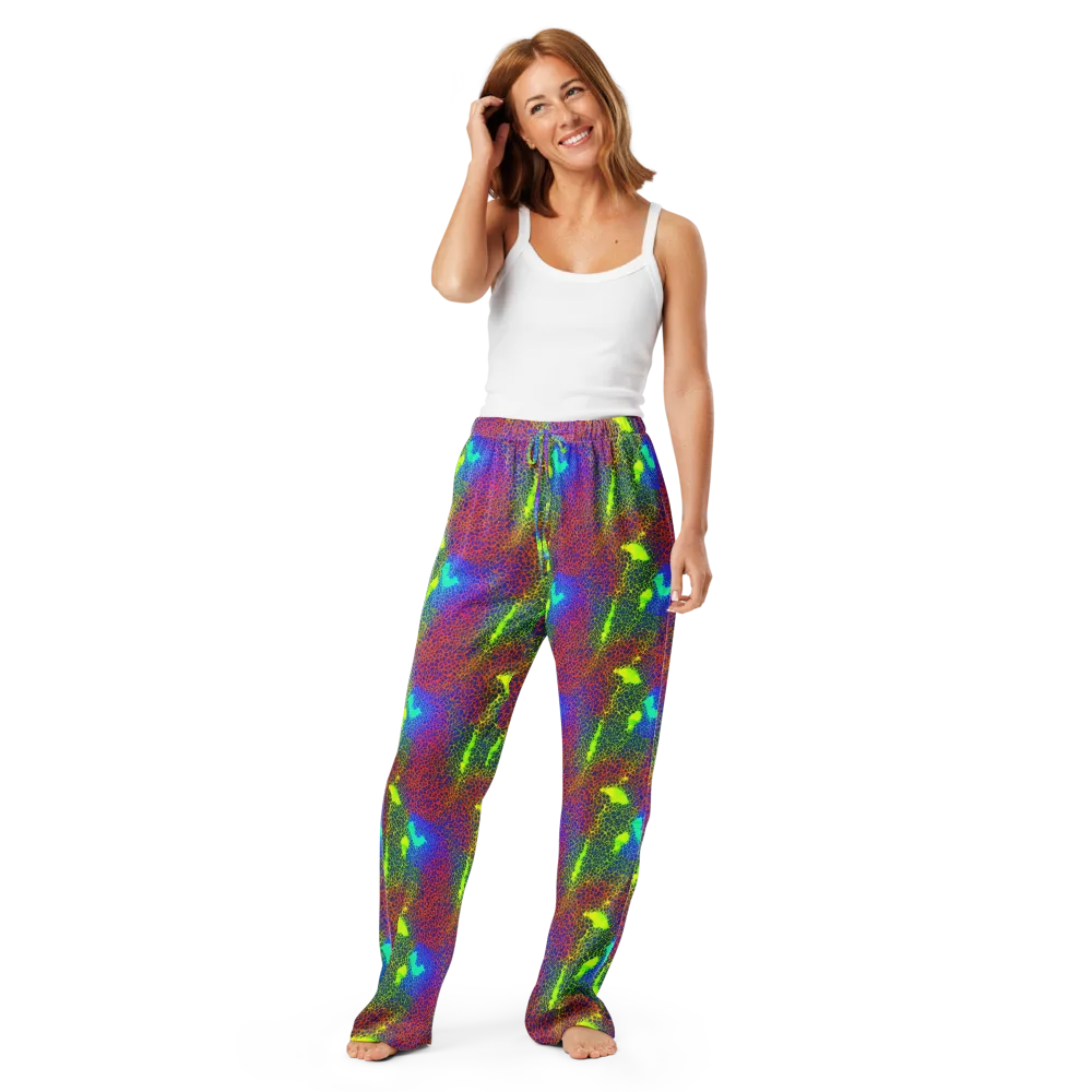 Prismatic Web on Women's Pajama Pants — Front