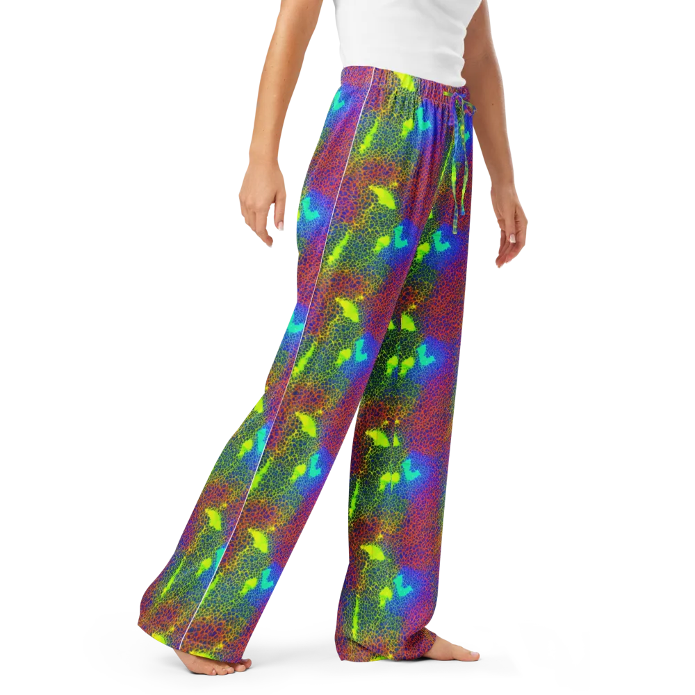 Prismatic Web on Women's Pajama Pants — Right Front