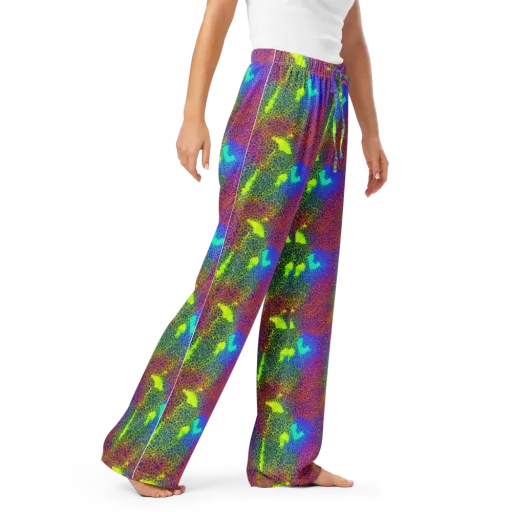 Prismatic Web on a Women's Pajama Pants