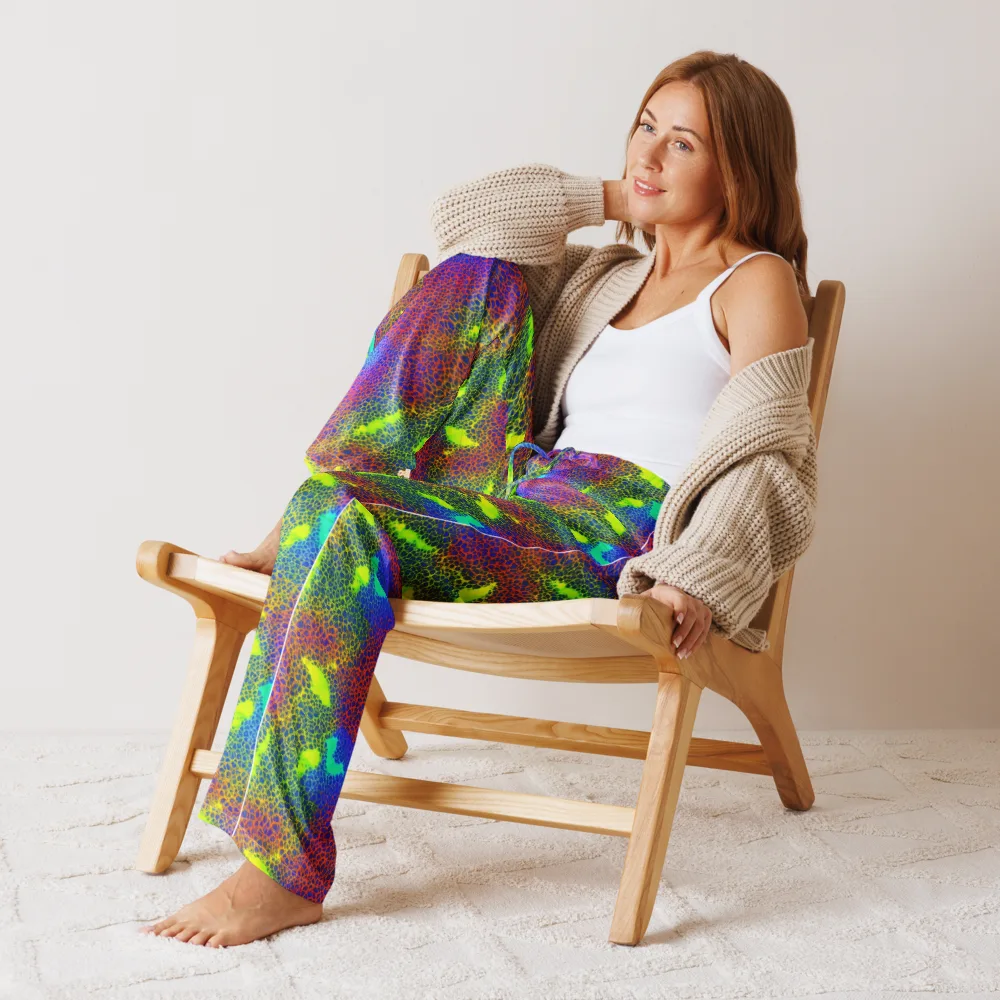 Prismatic Web on Women's Pajama Pants — Front