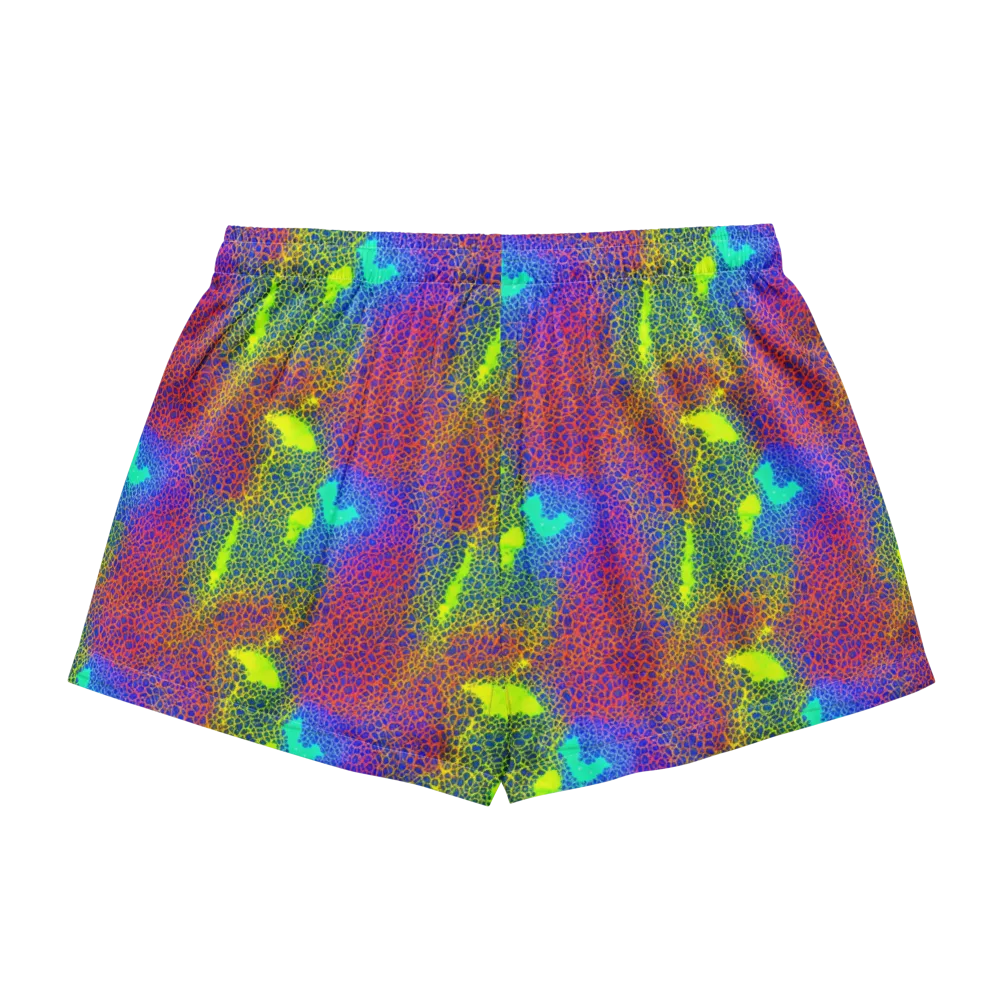 Prismatic Web on Women's Pajama Shorts — Back