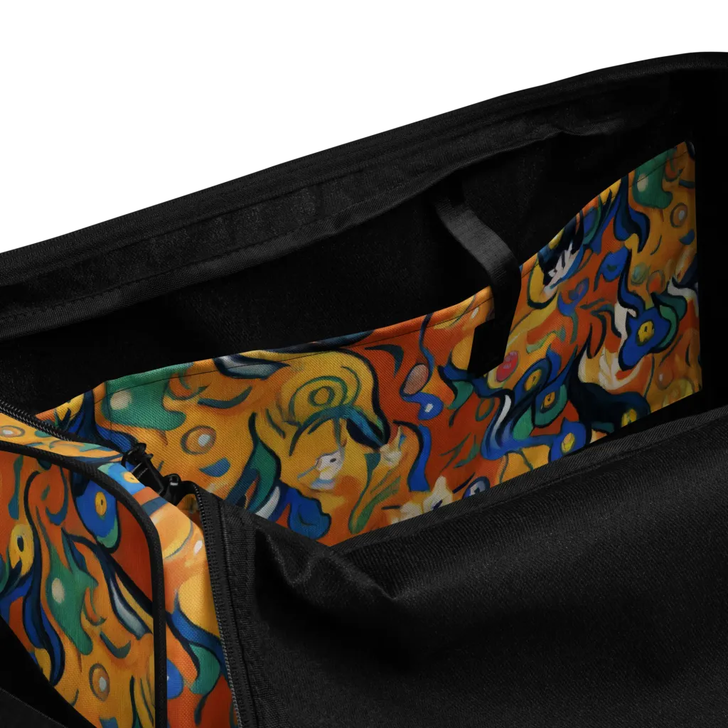 Whimsical Feline Dance on Duffle Bag — Product details