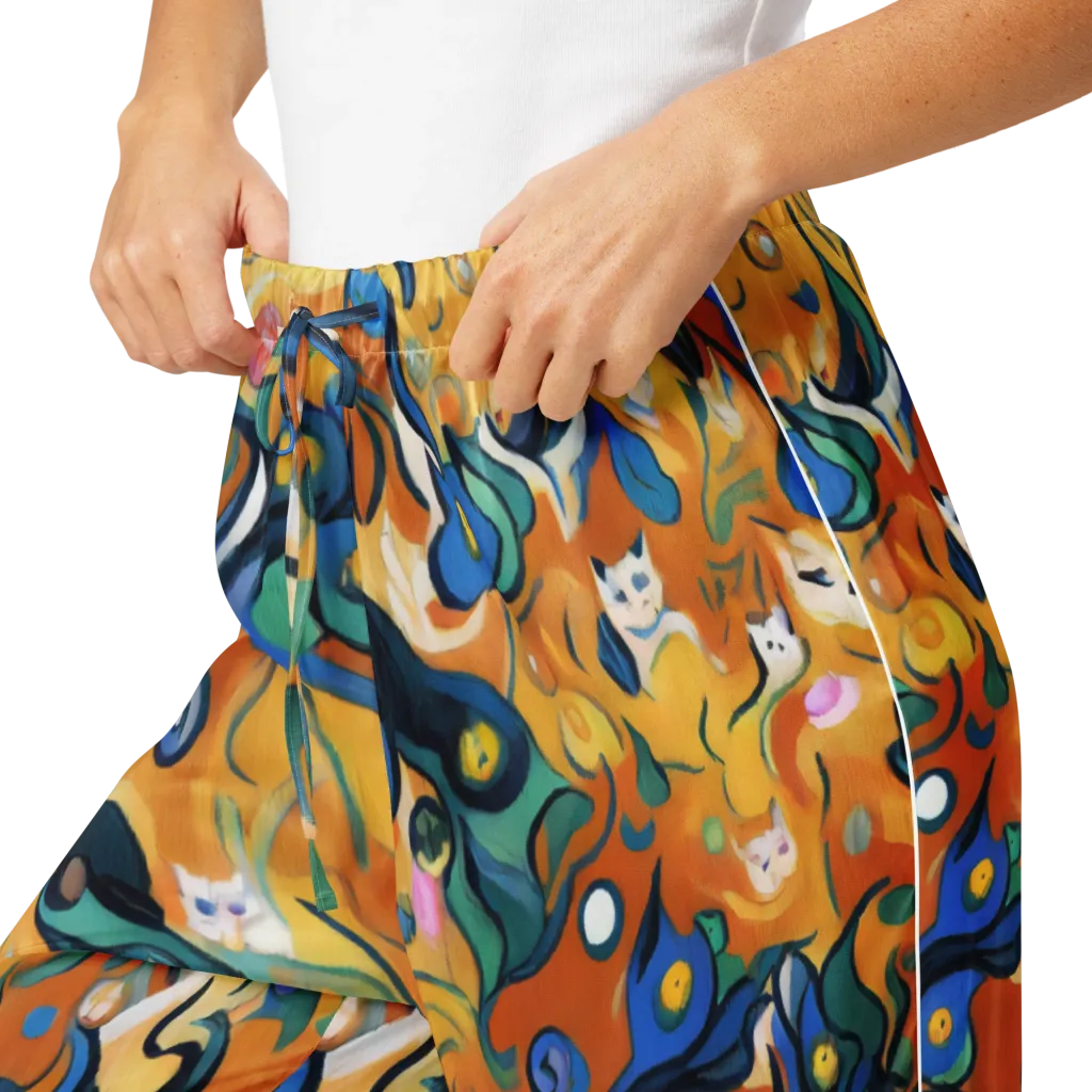 Whimsical Feline Dance on Women's Pajama Pants — Product details