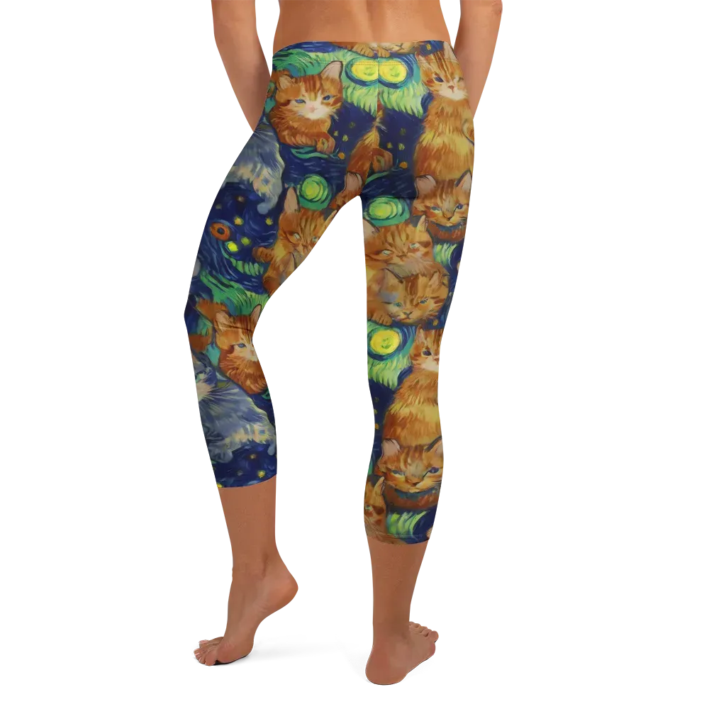 Celestial Claws on Capri Leggings — Back