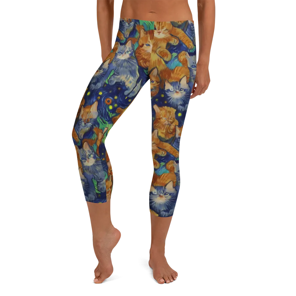 Celestial Claws on Capri Leggings — Front