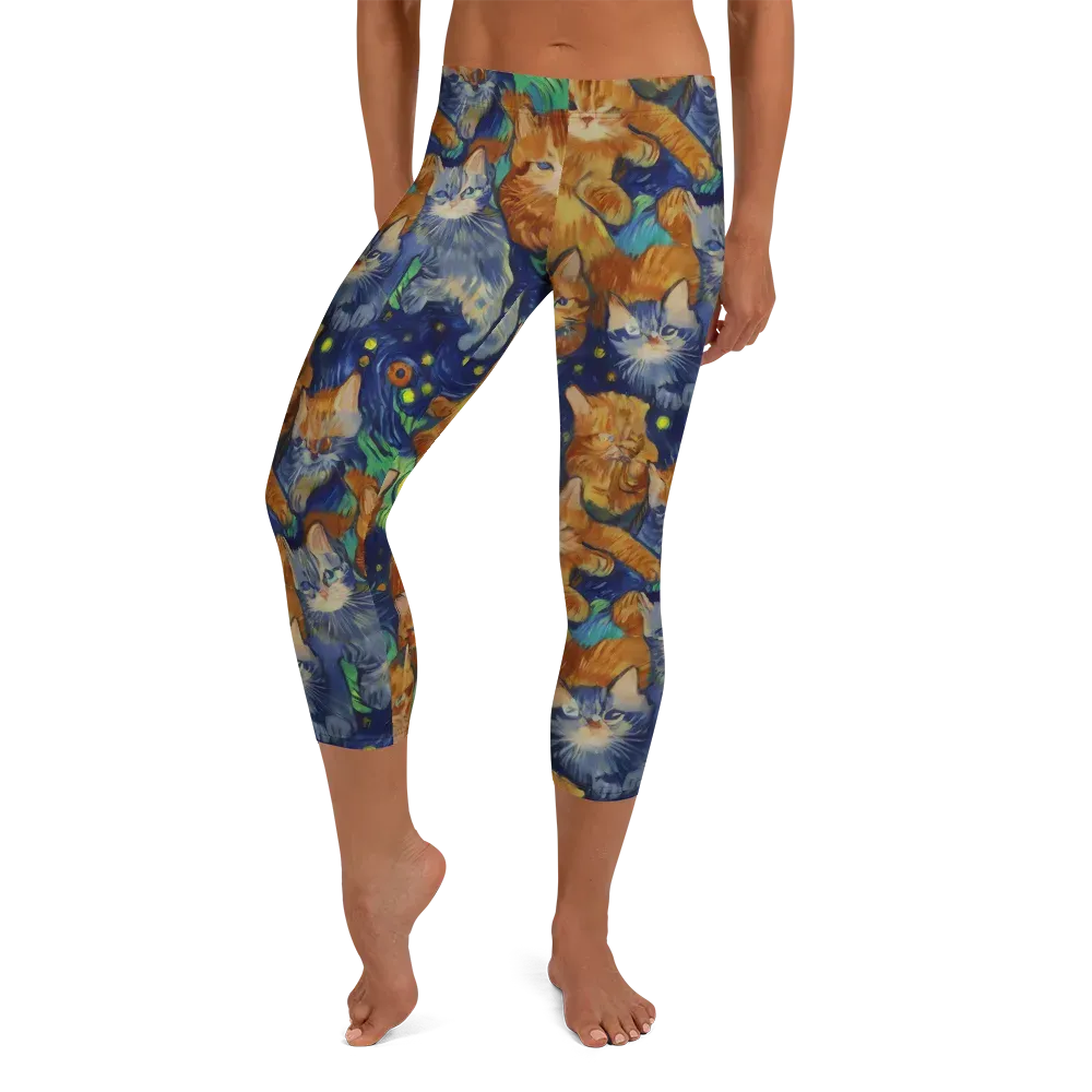 Celestial Claws on Capri Leggings — Front