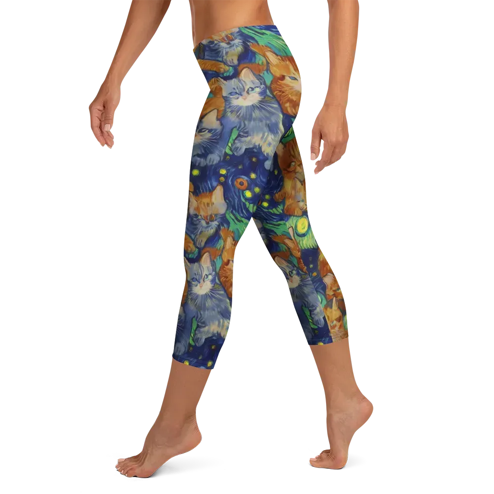 Celestial Claws on Capri Leggings — Left