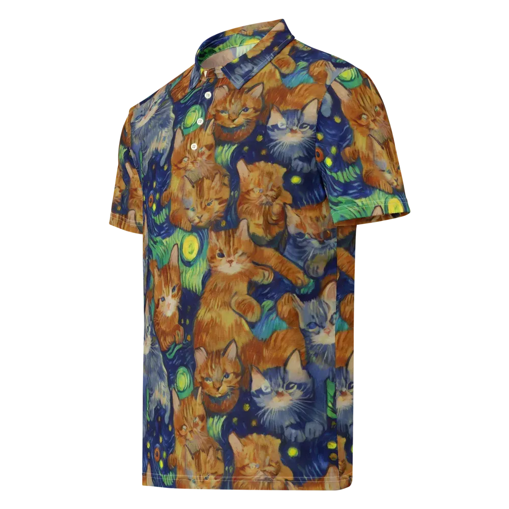 Celestial Claws on Men's Slim Fit Polo Shirt — Left Front