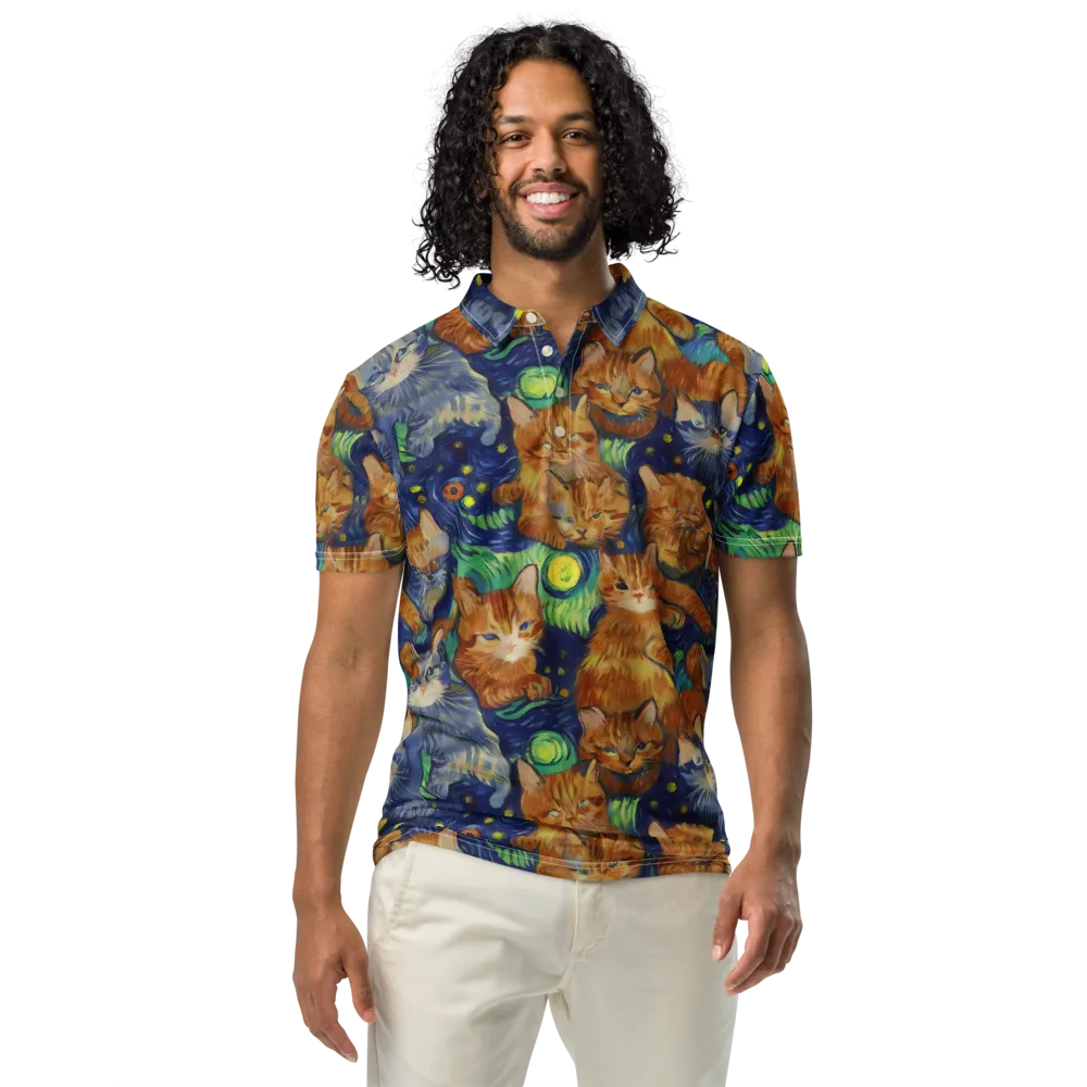 Celestial Claws on Men's Slim Fit Polo Shirt — Front
