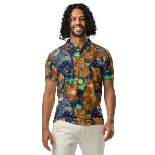 Celestial Claws on a Men's Slim Fit Polo Shirt