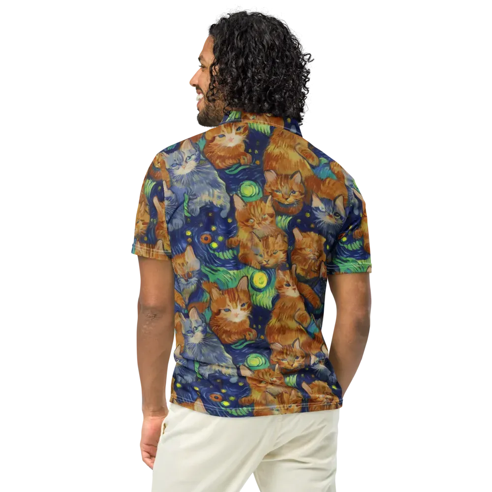 Celestial Claws on Men's Slim Fit Polo Shirt — Back