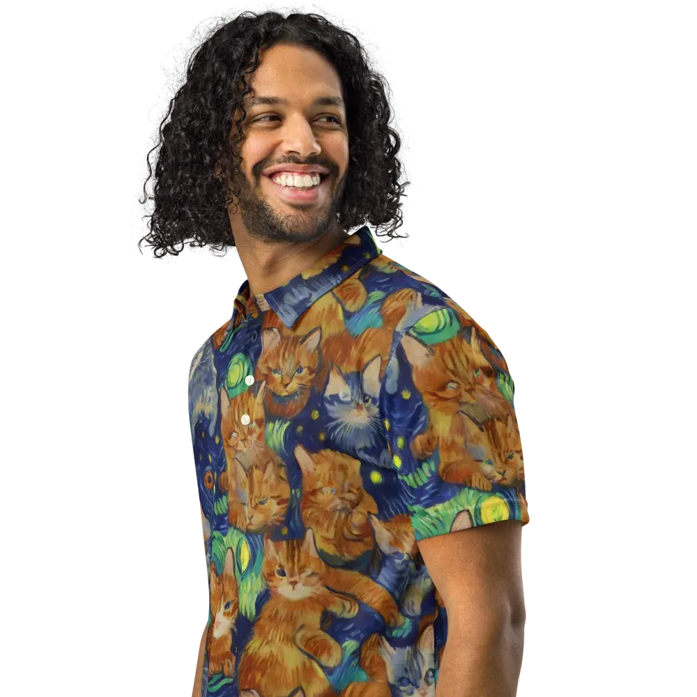 Celestial Claws on Men's Slim Fit Polo Shirt — Left Front