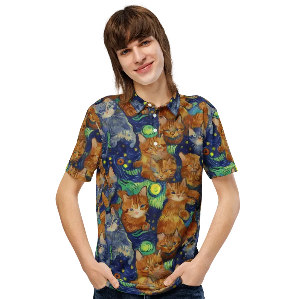 Celestial Claws on Men's Slim Fit Polo Shirt — Front