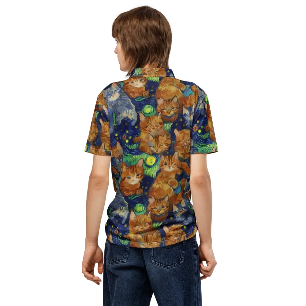 Celestial Claws on Men's Slim Fit Polo Shirt — Back