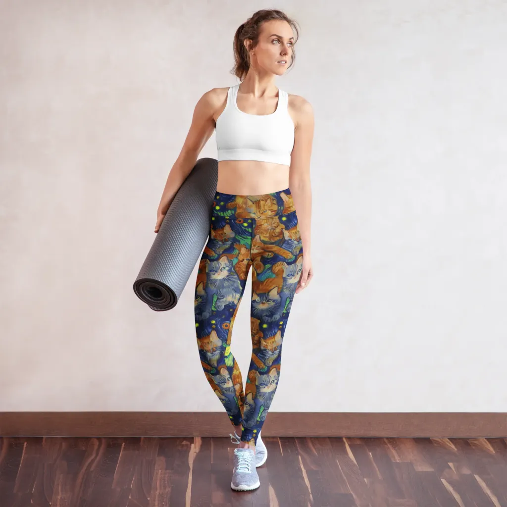 Celestial Claws on Yoga Leggings — Front