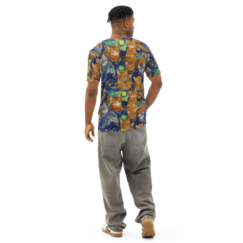 Celestial Claws on Men's Cotton Crew Neck T-Shirt — Back