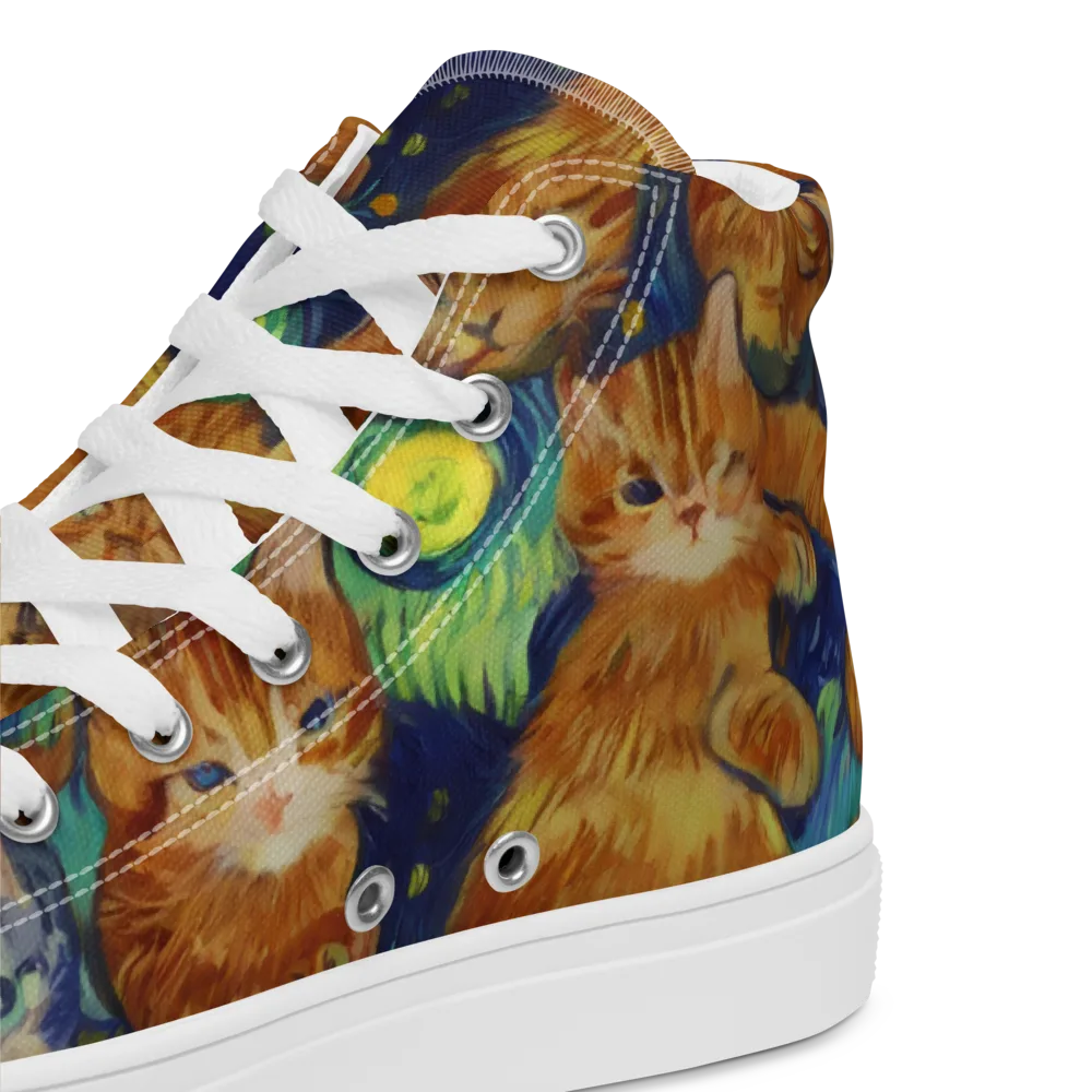 Celestial Claws on Men's High Top Canvas Shoes — Product details 2