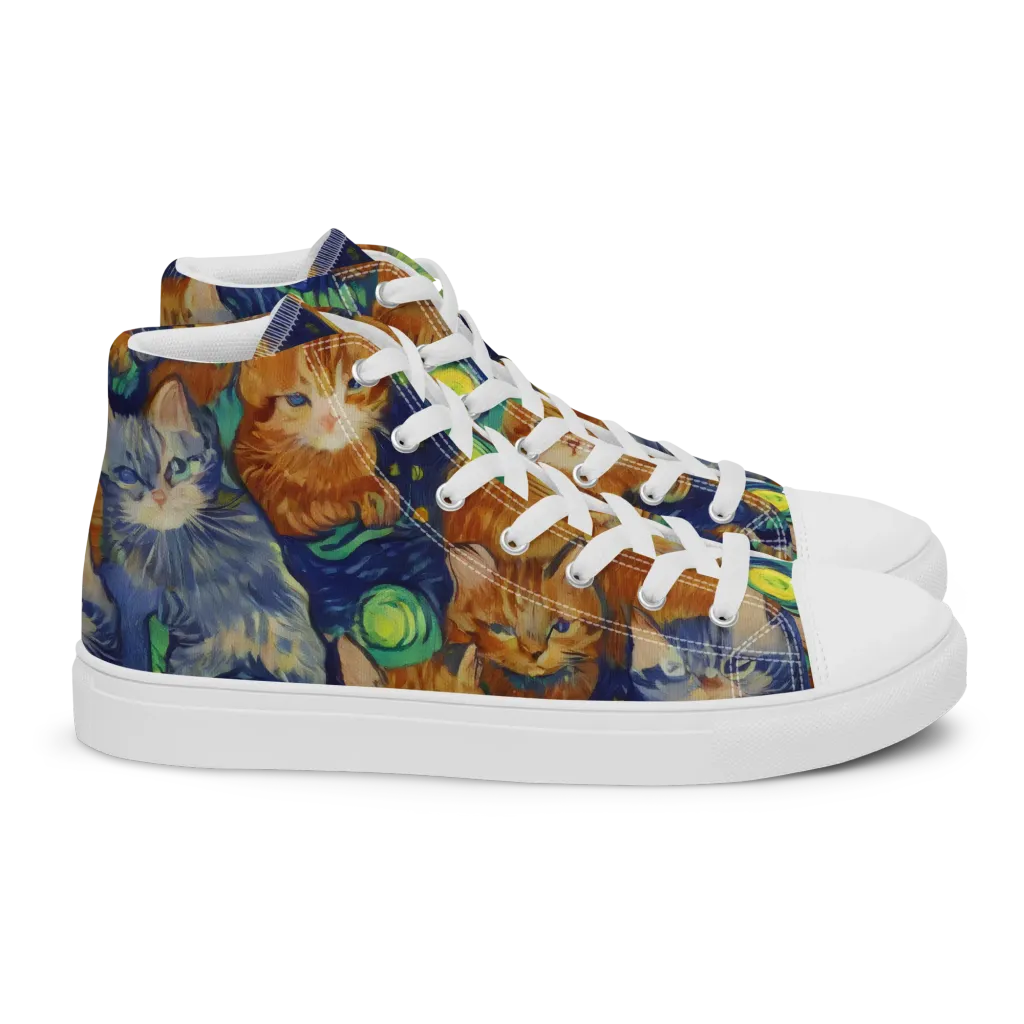 Celestial Claws on Women's High Top Canvas Shoes — Right