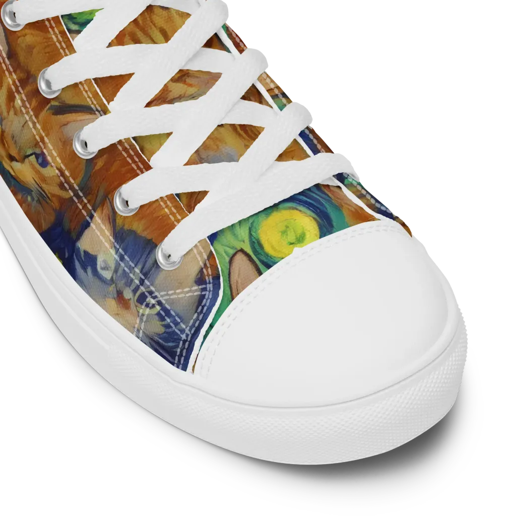 Celestial Claws on Women's High Top Canvas Shoes — Product details
