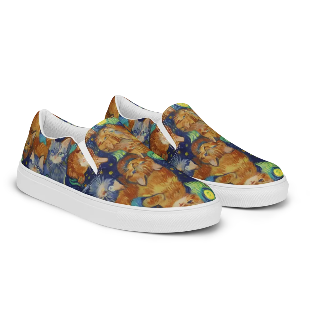 Celestial Claws on Women's Slip-On Canvas Shoes — Right Front