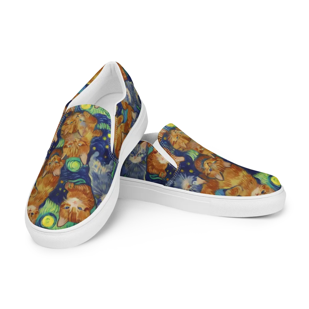 Celestial Claws on Women's Slip-On Canvas Shoes — Left Front