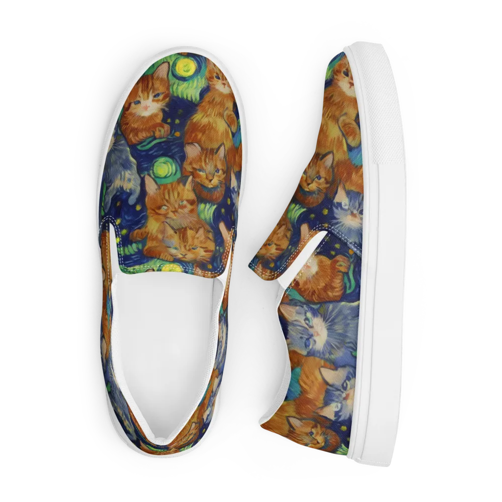 Celestial Claws on Women's Slip-On Canvas Shoes — Front
