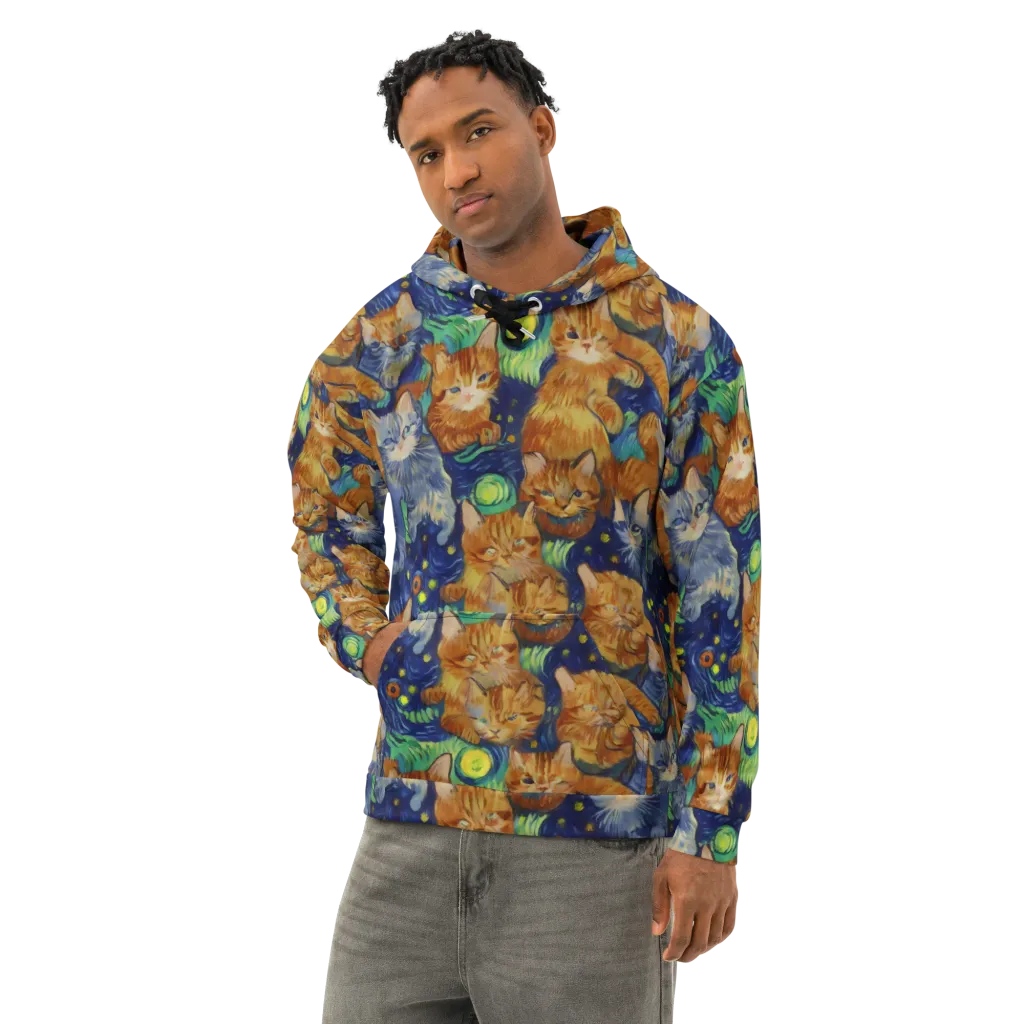 Celestial Claws on Cotton Hoodie — Left Front