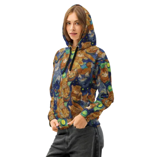 Celestial Claws on a Cotton Hoodie