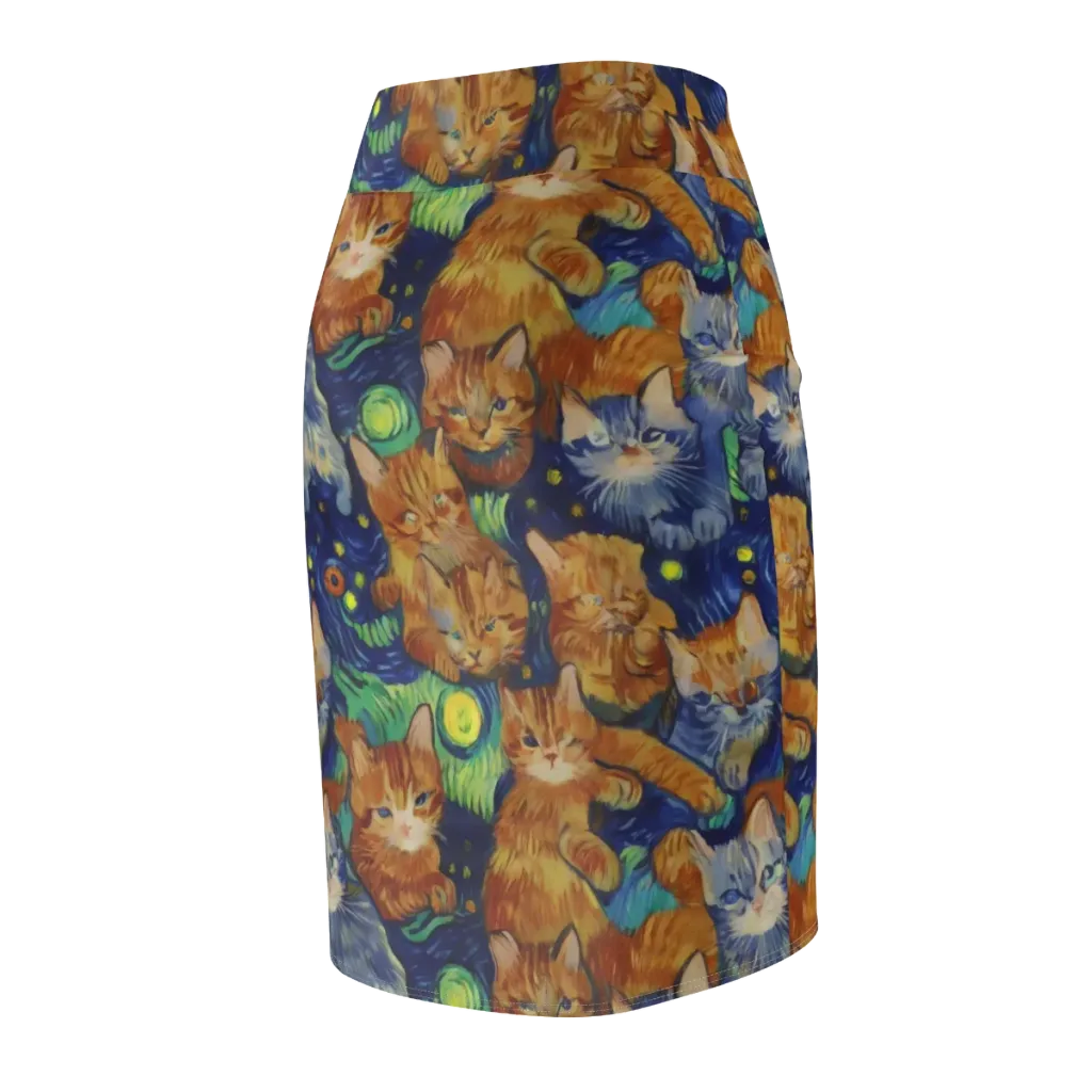 Celestial Claws on Pencil Skirt — Back Side