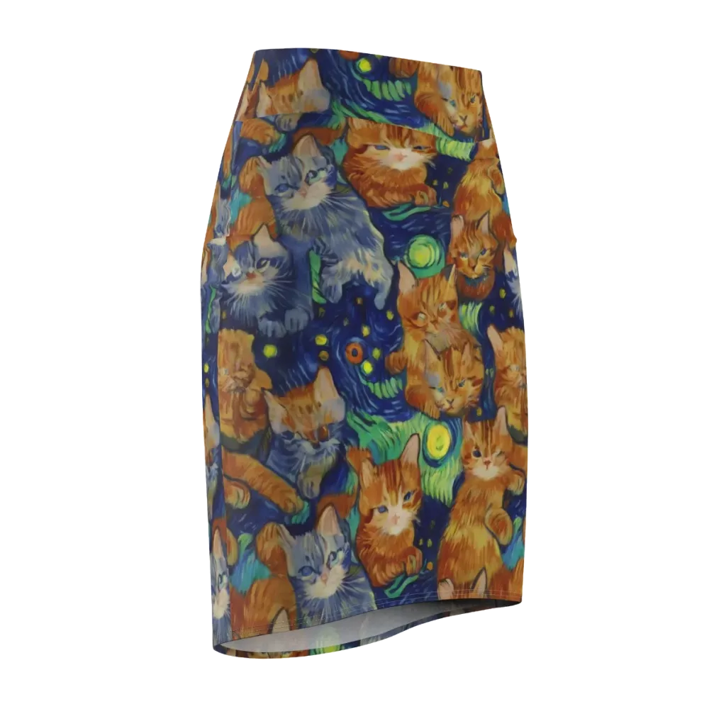 Celestial Claws on Pencil Skirt — Front Side