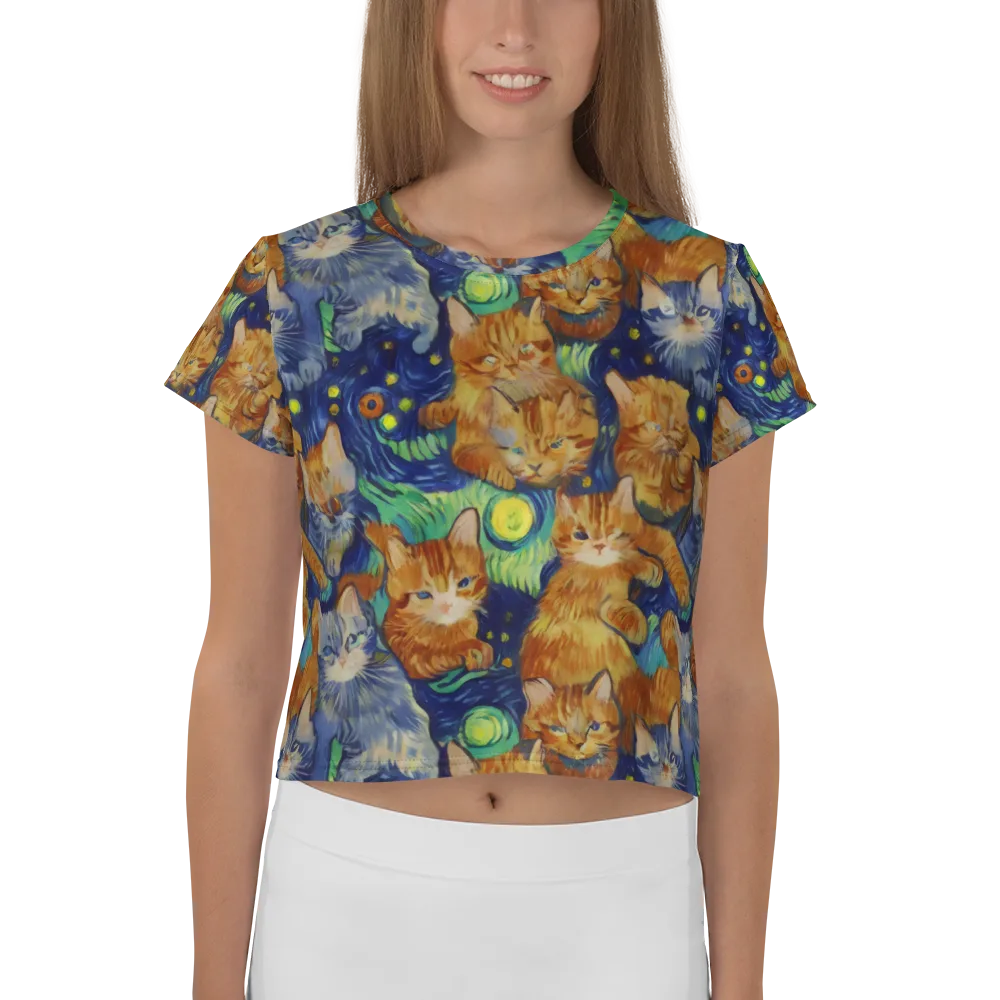 Celestial Claws on Crop Tee — Front