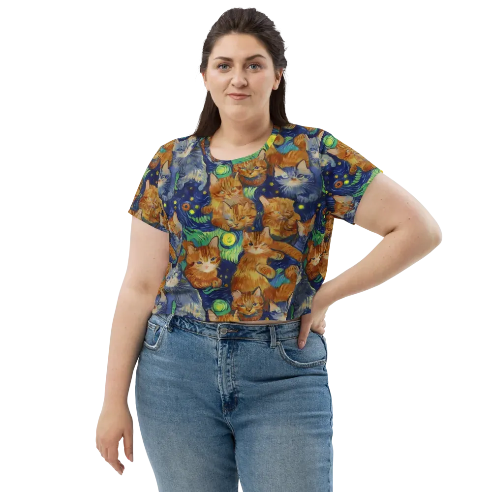 Celestial Claws on Crop Tee — Front