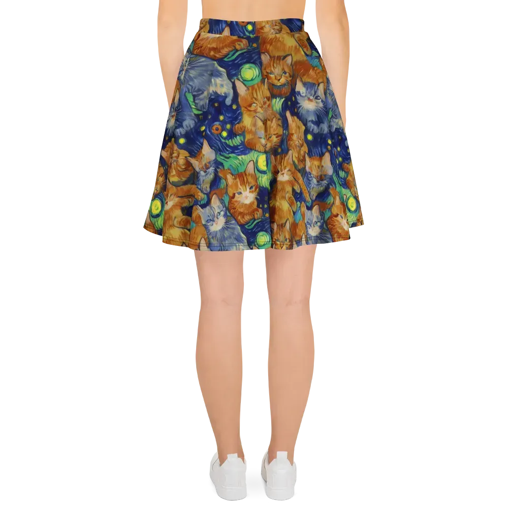 Celestial Claws on Skater Skirt — Back