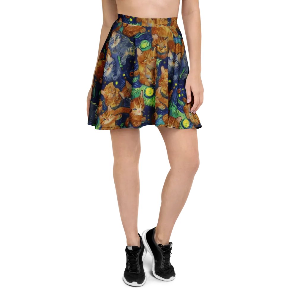 Celestial Claws on Skater Skirt — Front