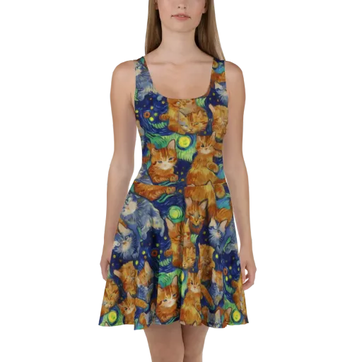Celestial Claws on a Skater Dress