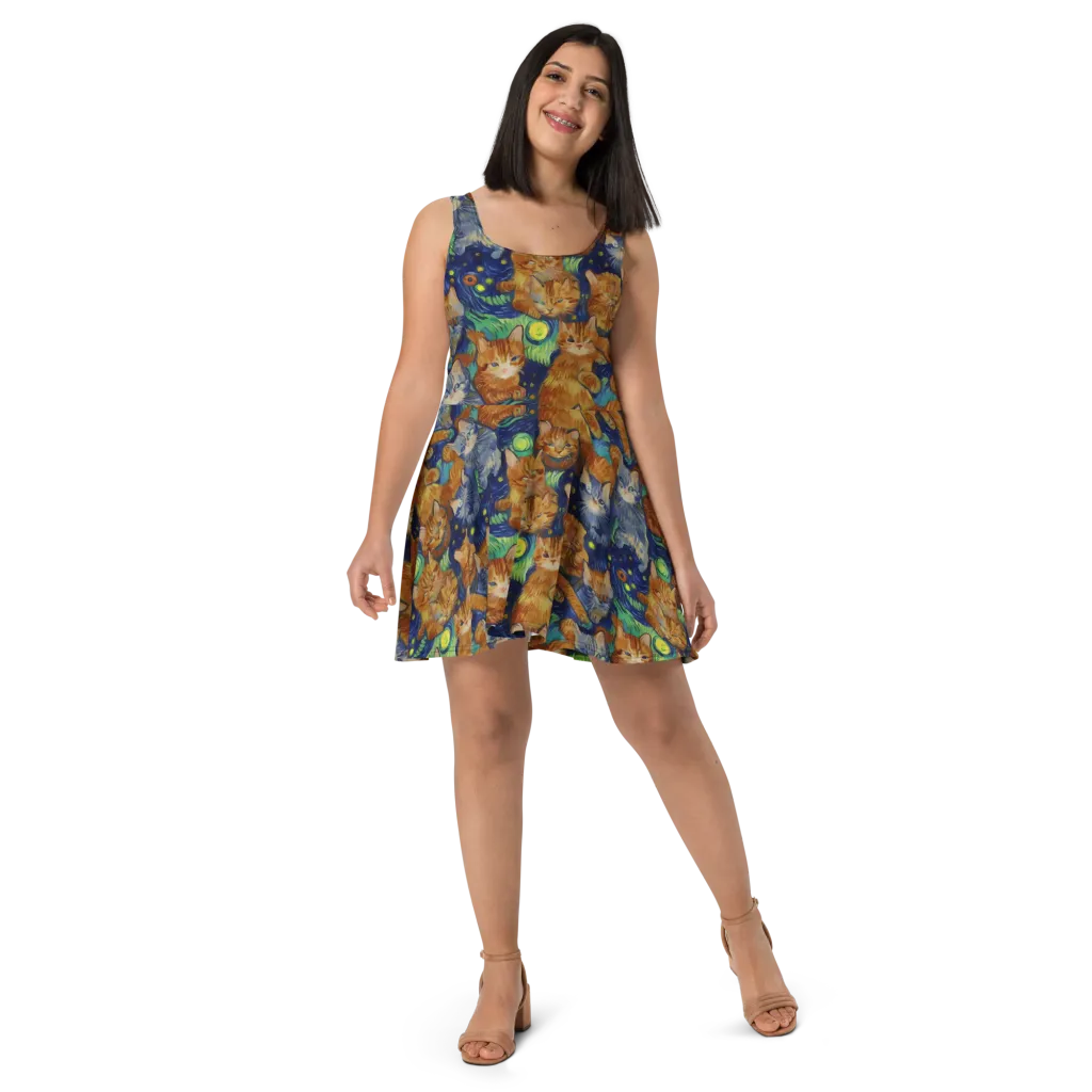 Celestial Claws on Skater Dress — Front