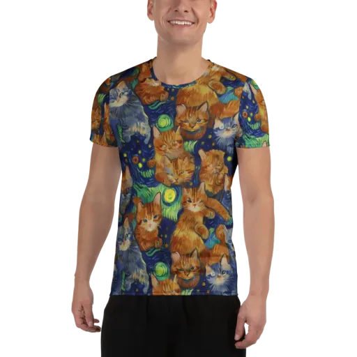 Celestial Claws on a Men's Athletic T-Shirt