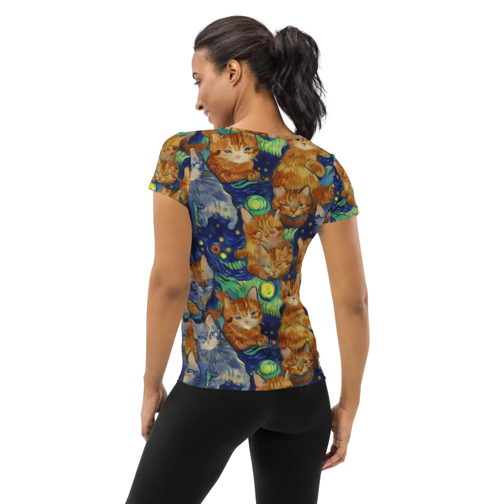 Celestial Claws on Women's Athletic T-Shirt — Back
