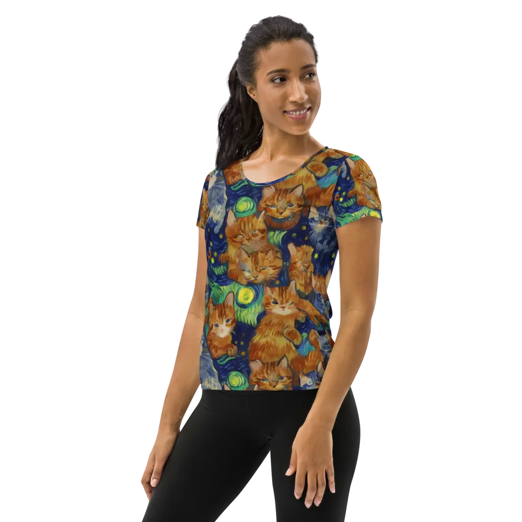 Celestial Claws on Women's Athletic T-Shirt — Left