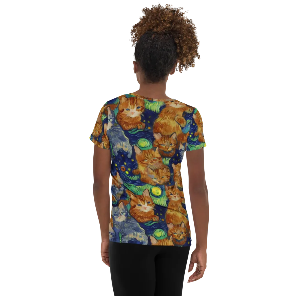 Celestial Claws on Women's Athletic T-Shirt — Back
