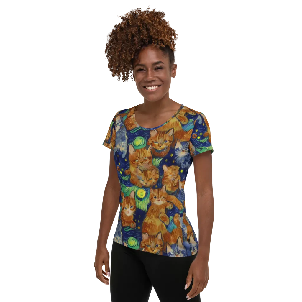 Celestial Claws on Women's Athletic T-Shirt — Left