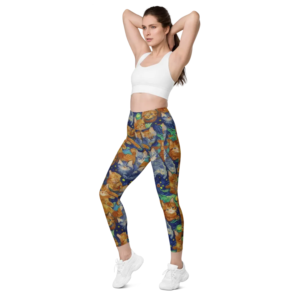 Celestial Claws on Leggings with Pockets — Left Front