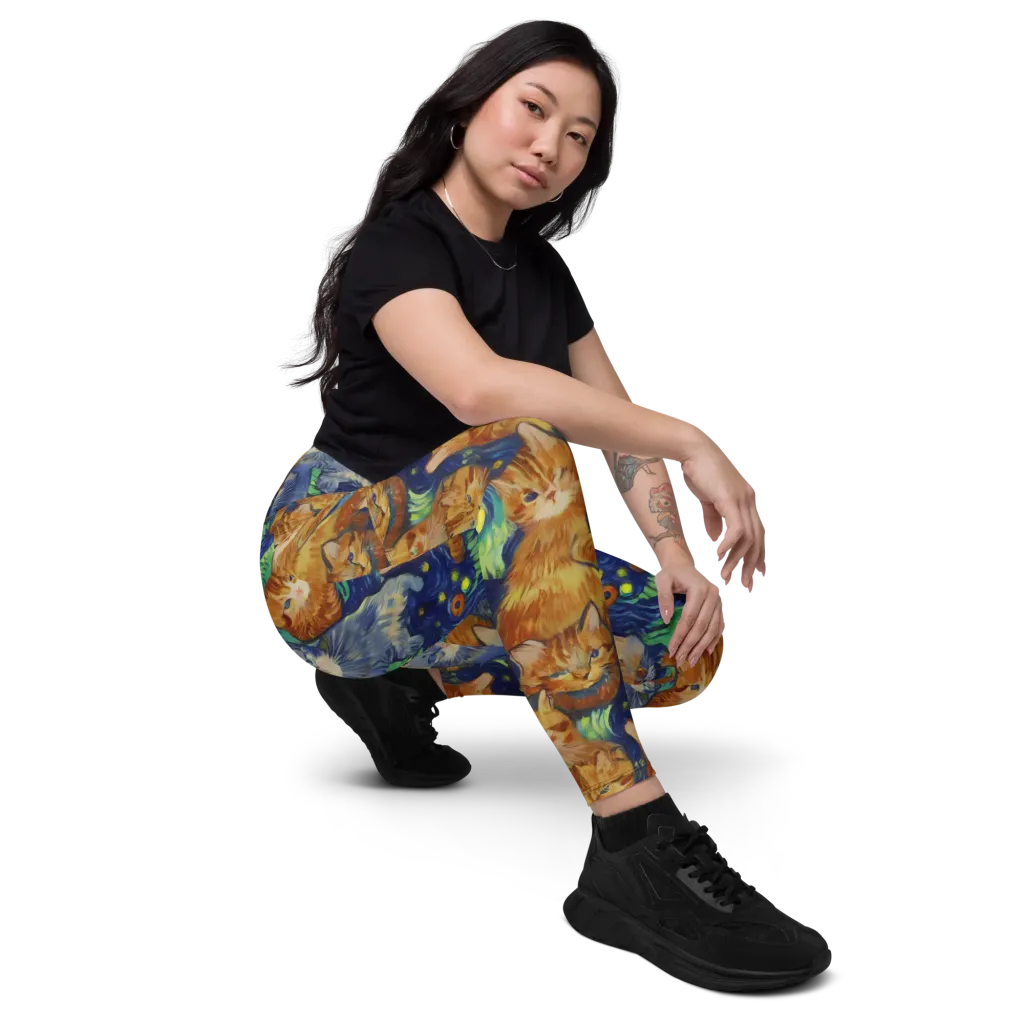Celestial Claws on Leggings with Pockets — Right Front