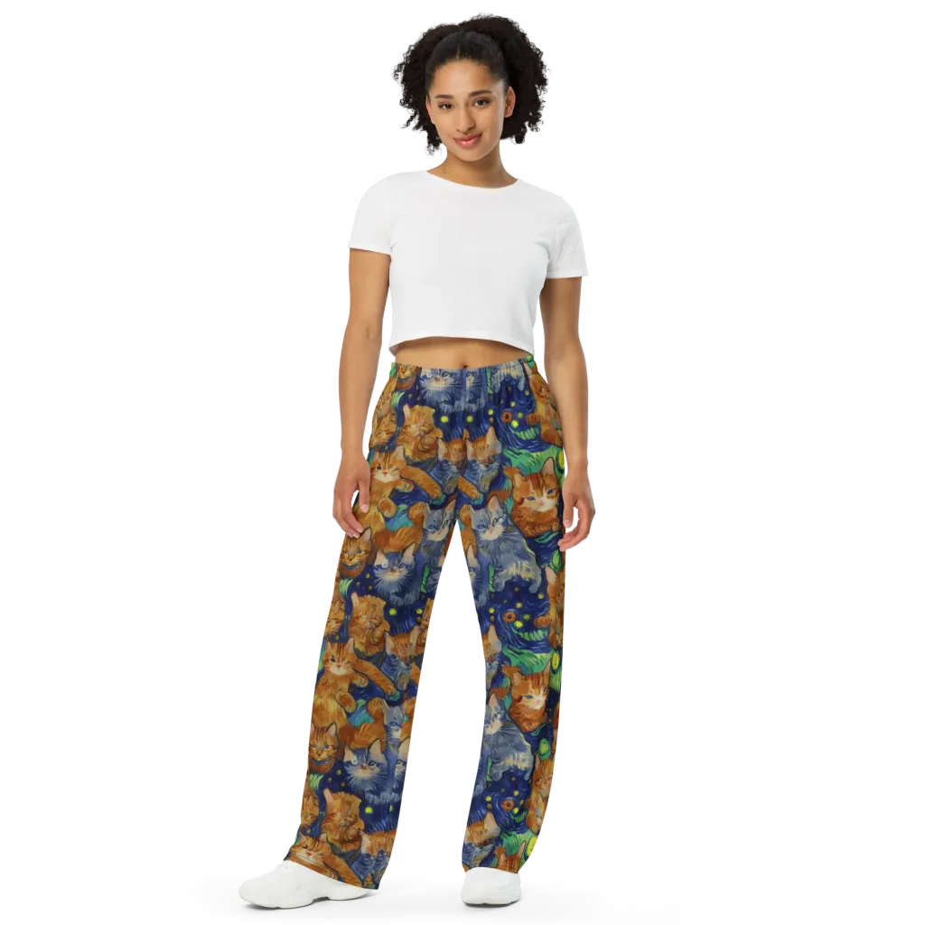 Celestial Claws on Wide-Leg Pants — Front