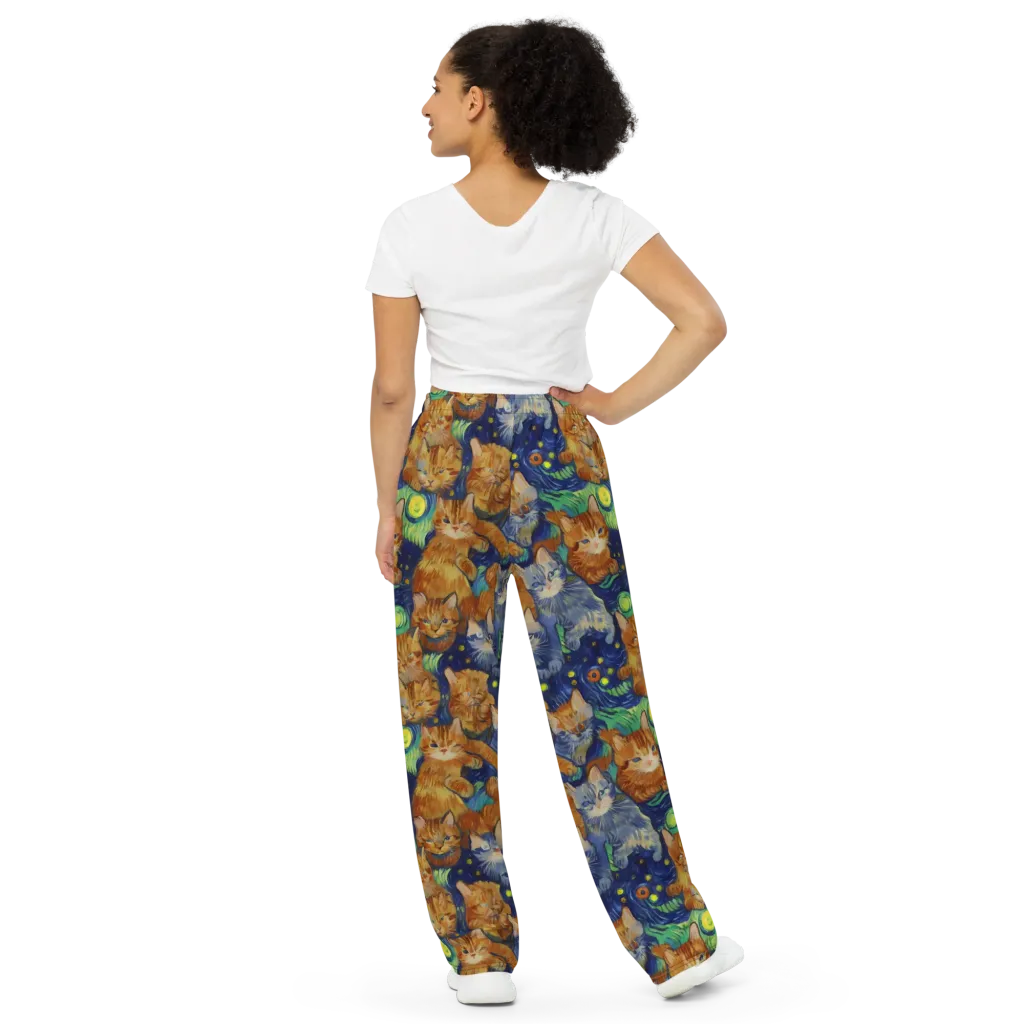 Celestial Claws on Wide-Leg Pants — Back