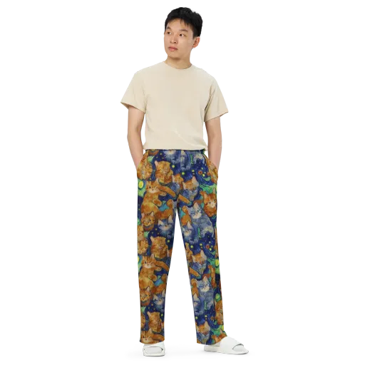 Celestial Claws on a Wide-Leg Pants