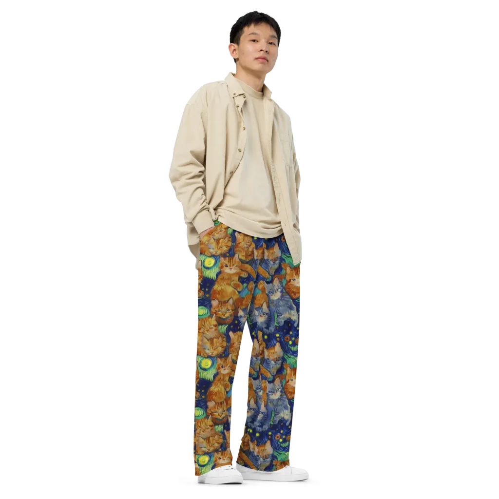 Celestial Claws on Wide-Leg Pants — Right Front