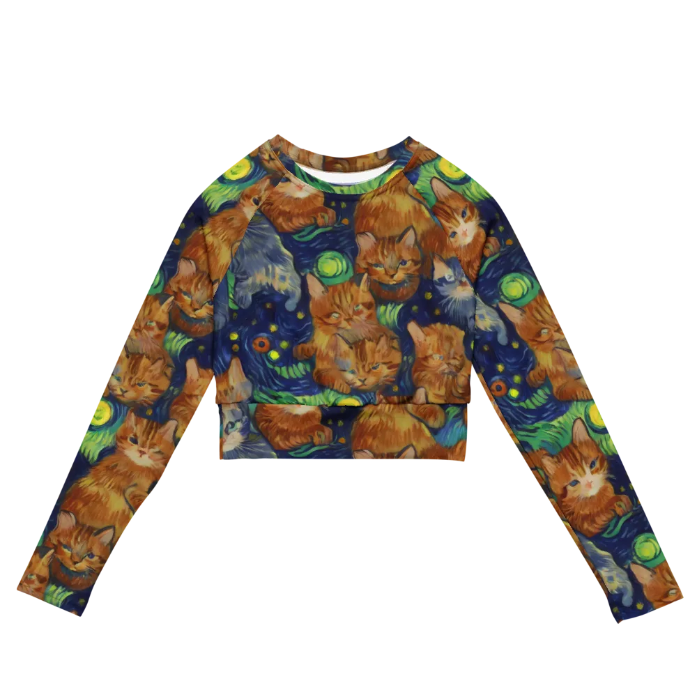 Celestial Claws on Long Sleeve Crop Top — Front