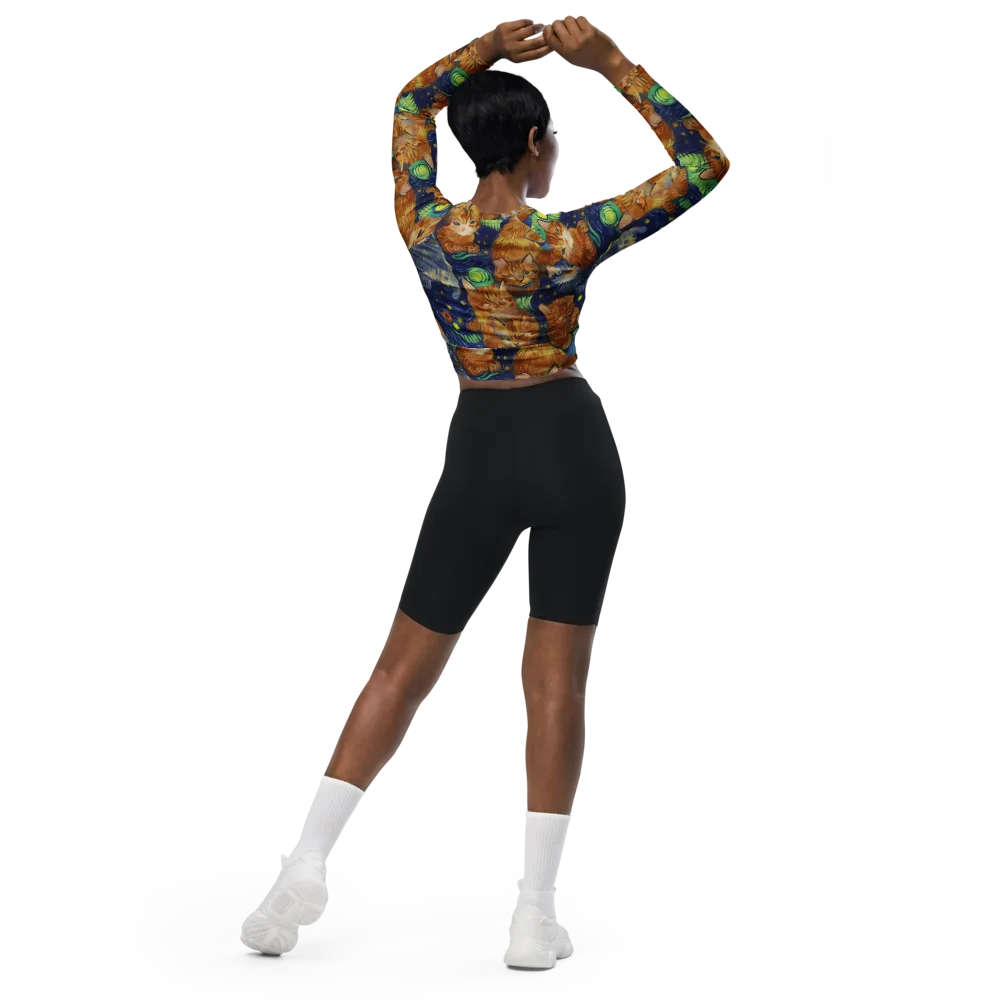 Celestial Claws on Long Sleeve Crop Top — Back